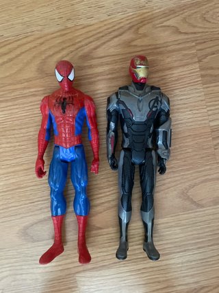 Muñecos Spiderman y Ironman Marvel