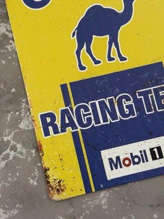 Placa metalica logo Camel Racing Team vintage