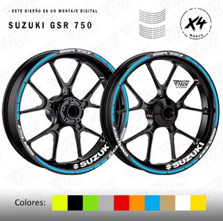 Pegatinas llantas Suzuki GSR 750