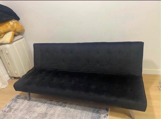Sofá Cama Negro Terciopelo