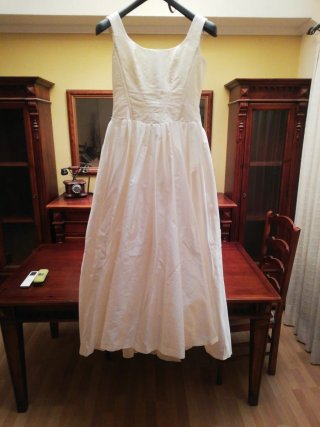 Vestido Novia Seda Salvaje Hecho a Mano