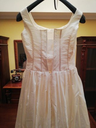 Vestido Novia Seda Salvaje Hecho a Mano