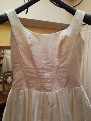 Vestido Novia Seda Salvaje Hecho a Mano