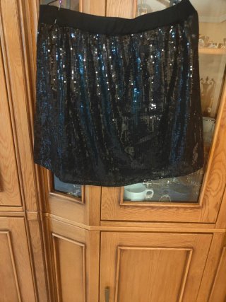 Falda lentejuelas negra