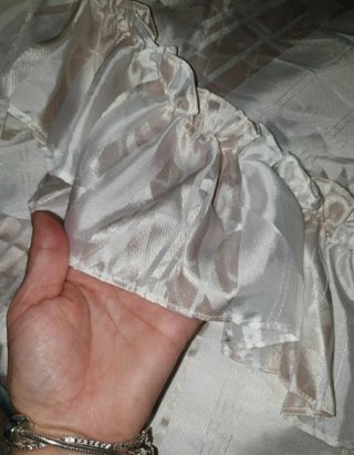 Tenda elegante raso bianca e rosa antico