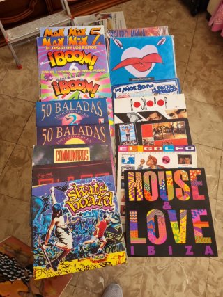 Lote de discos de vinilo antiguos