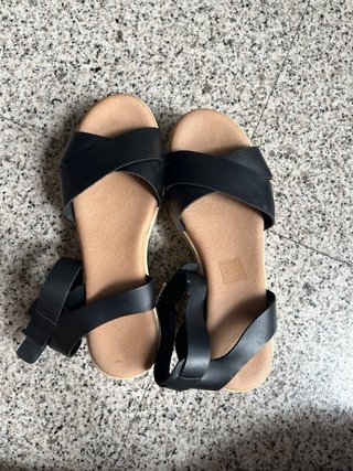 Sandalias plataforma negras Talla 39