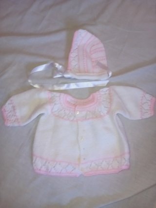 Conjunto Jersey y Capota Tejido Bebé 3 Meses