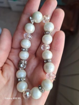 Pulsera Perles Cultivades i Cristalls