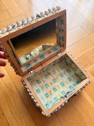 Caja joyero vintage conchas marinas