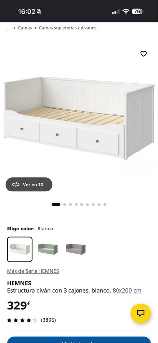 En madrid, Sofá Cama Blanco Ikea Hemnes