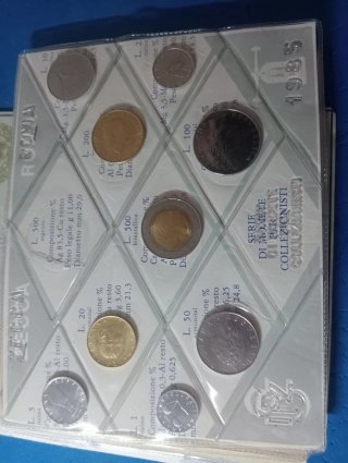 Divisionale Italia dal 1981 al 1989 senza argento