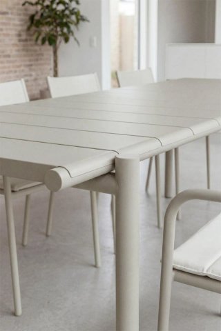 Mesa Comedor Tossa Acero Blanca 235x105 cm Sklum