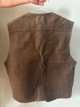 Chaleco de cuero Dakota en talla XL