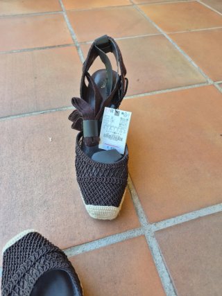 Sandalias Zara Talla 39 Marrón