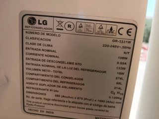Frigorífico LG GR-3331 W se venden piezas