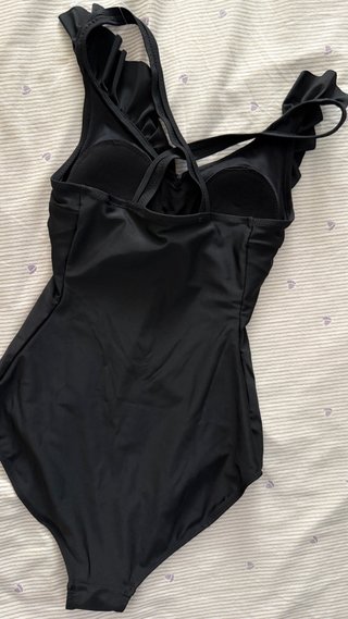 Bañador Crivit Negro Volantes Cruzado