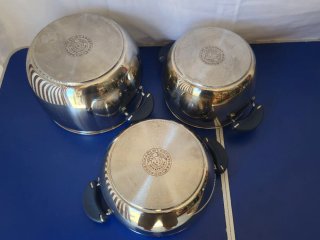 Set 3 Pentole Lagostina in Acciaio Inox 18/10
