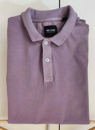 Coppia Polo Uomo Tg. S Lilla/Grigio