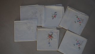 Paños pañuelos bordado variados ver fotos y medida