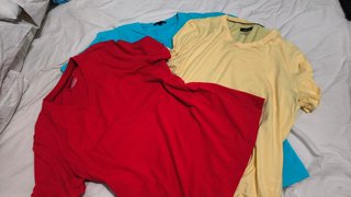 Lote 3 Camisetas 100% Algodón elastico Talla L