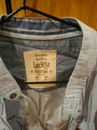 Camisa vaquera azul y gris
