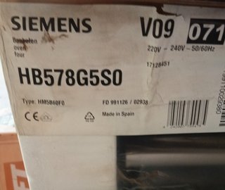 Horno Siemens HB578G5S0 Negro Pirolitico