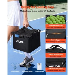 Tennis Ball Hopper, Holds 120 Tennis Balls, Foldab