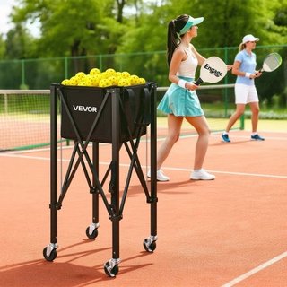 Tennis Ball Hopper, Holds 120 Tennis Balls, Foldab
