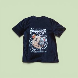 Camiseta Negra con Estampado Talla L