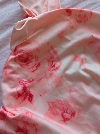 Top rosa claro floral