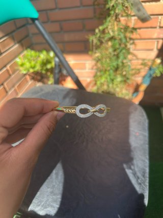 Pulsera Infinito Baño Oro Acero Inoxidable