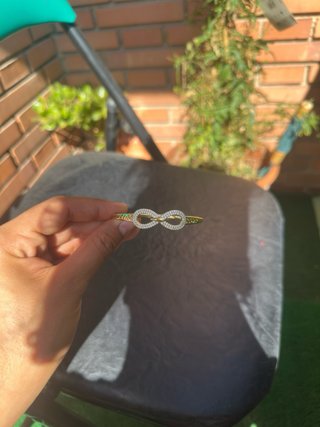 Pulsera Infinito Baño Oro Acero Inoxidable