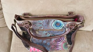 Bolso Desigual Marrón y Multicolor