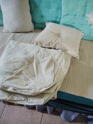 Sofá cama de forja negro .+ Sillón unitario
