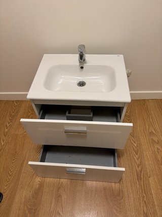 Lavabo de baño con doble cajón