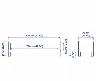 LACK Mueble TV negro IKEA 120x35x36 cm