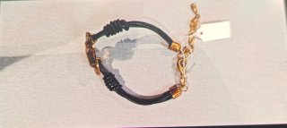 Lote 7 pulseras con corazón y cadena