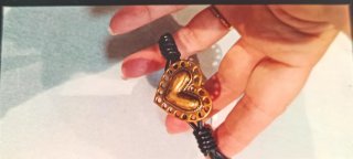 Lote 7 pulseras con corazón y cadena