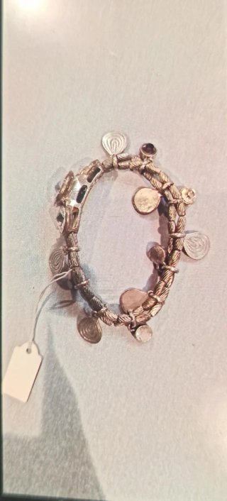 Lote 7 pulseras con corazón y cadena