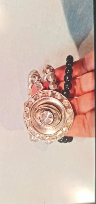 Lote 7 pulseras con corazón y cadena
