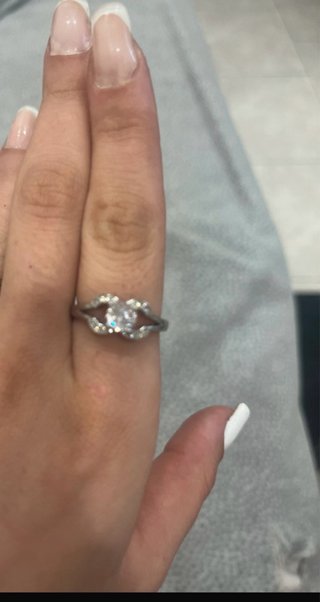 Anello Acciaio Argento con Pietra
