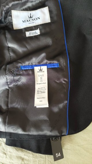 Traje Macson Talla 54 Negro