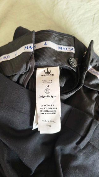 Traje Macson Talla 54 Negro