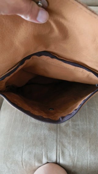 Mochila de piel marrón