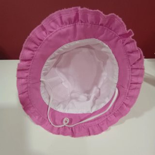 Chapéu de Sol Infantil Rosa com Folho