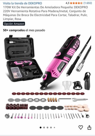Amoladora pequeña con accesorios. Dreme nueva