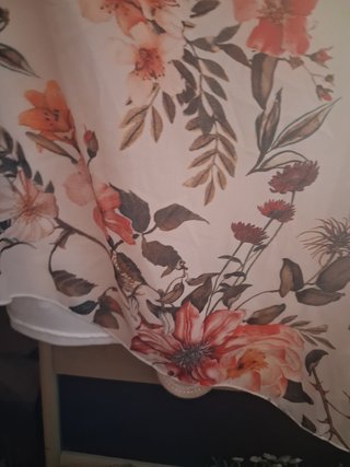 Blusa CEREZAS floral rosa y blanco
