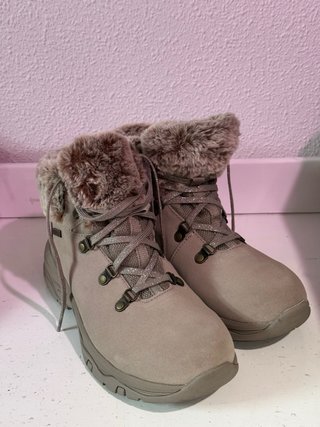 Botas Skechers Invierno Mujer Pelo Beige