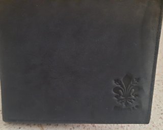 Cartera de hombre negra con logo Firenze